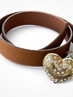 ⭐️NWT Juicy Couture Rhinestone Heart Faux Leather Belt⭐️